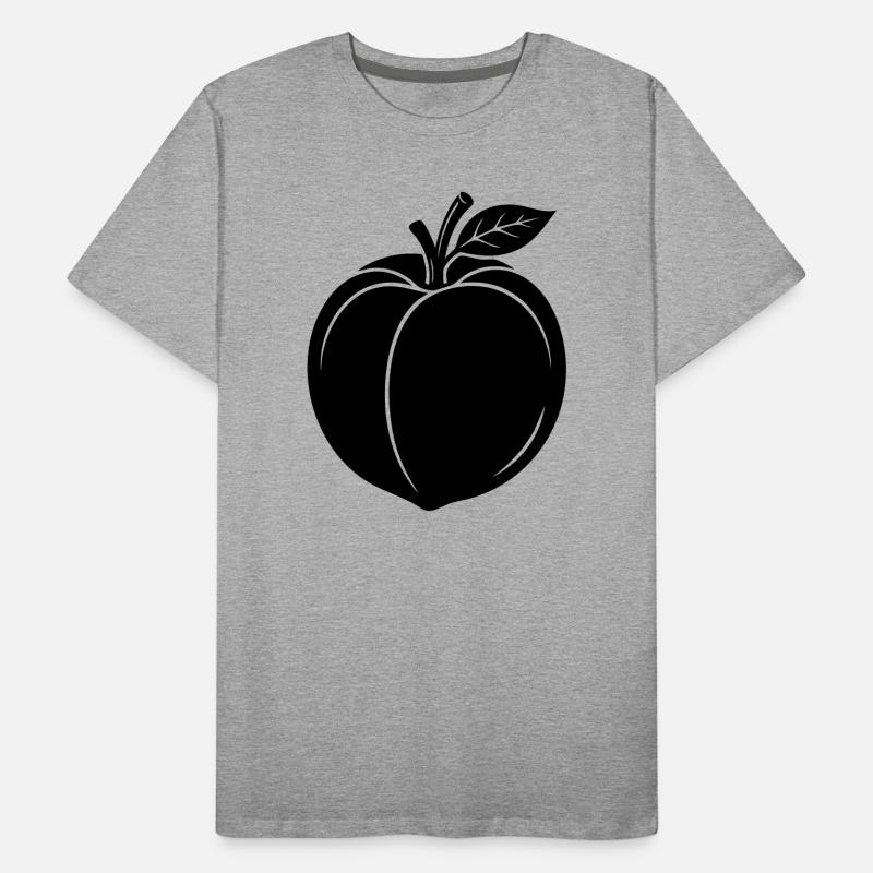 Silhouette du Fruit de la Pêche T-shirt bio Premium Homme