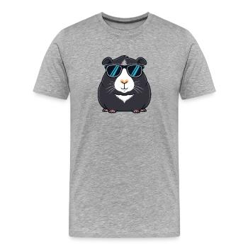 Kapybara Schwarze Kühle Sonnenbrillen - Männer Premium Bio T-Shirt - Grau meliert - Vorne - Damien (186cm)
