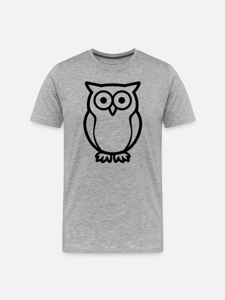 owl - Men's Premium Organic T-Shirt - heather grey