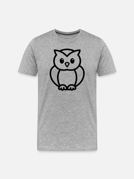 chouette - T-shirt bio Premium Homme - gris chiné