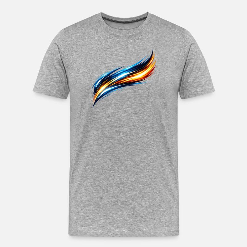 Sportliches Trikot Design Dynamischer Effekt - Männer Premium Bio T-Shirt - Grau meliert