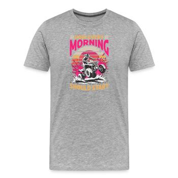 Quad ATV Femme Fille Quad Quad - T-shirt bio Premium Homme - gris chiné - Devant - Damien (186cm)