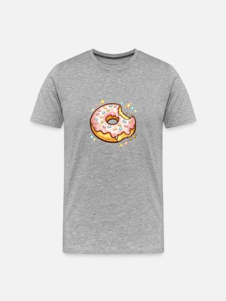 Donut Sparkle Sprinkles - Men's Premium Organic T-Shirt - heather grey