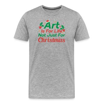 Artist Painter Graphic Art For Christmas Art Gifts - Männer Premium Bio T-Shirt - Grau meliert - Vorne - Damien (186cm)