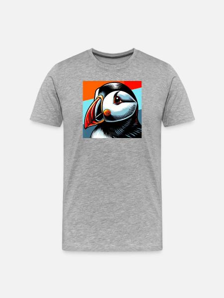 puffin - Men's Premium Organic T-Shirt - heather grey