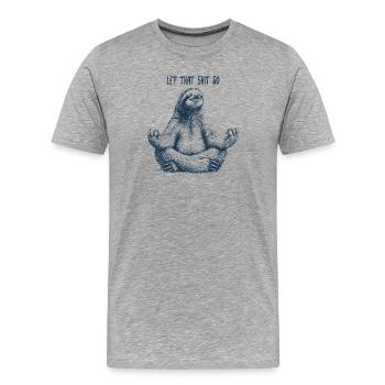Laisse tomber ce truc Paresseux - Defectueux - T-shirt bio Premium Homme - gris chiné - Devant - Damien (186cm)