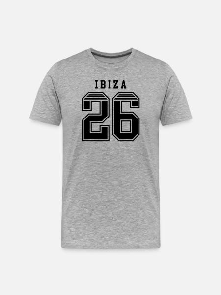 Ibiza 26 Trikot 2026 - Männer Premium Bio T-Shirt - Grau meliert