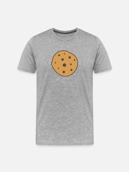 Chocolate Chip Cookie - Men's Premium Organic T-Shirt - heather grey