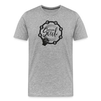 Northern Soul Records - Men's Premium Organic T-Shirt - heather grey - Front - Damien (186cm)