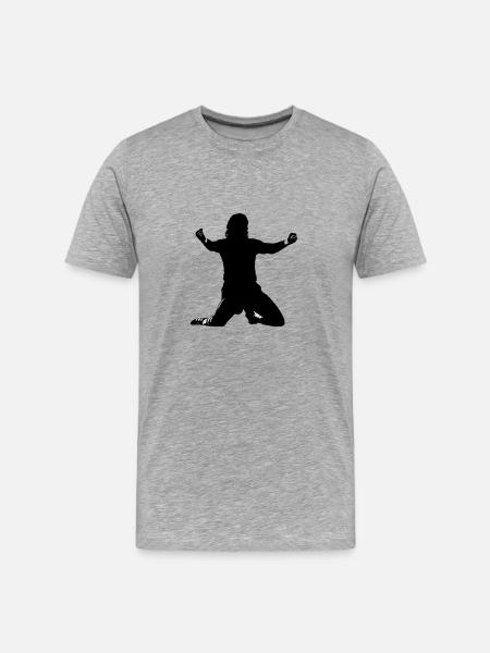 Shadow silhouette Toni cheering - Men's Premium Organic T-Shirt - heather grey