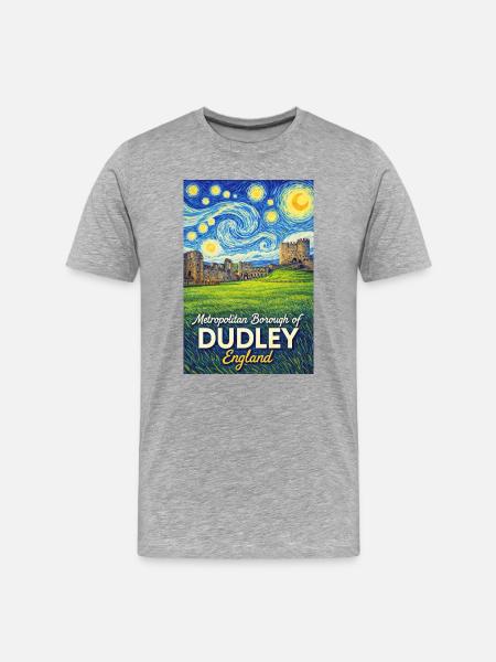 Dudley England Starry Night - Men's Premium Organic T-Shirt - heather grey