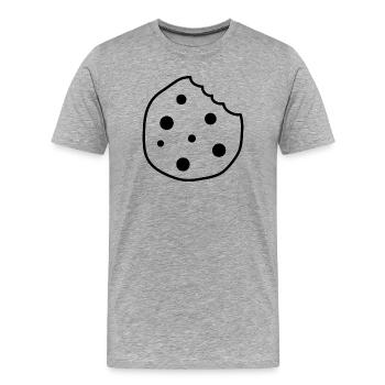 Chocolate Chip Cookie - Men's Premium Organic T-Shirt - heather grey - Front - Damien (186cm)