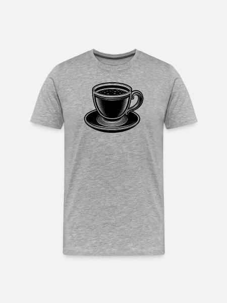 Coffee cup - Men's Premium Organic T-Shirt - heather grey