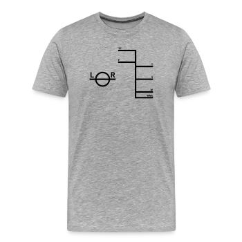 Plimsoll - Seefahrt Segeln Schiffe Kapitän - Männer Premium Bio T-Shirt - Grau meliert - Vorne - Damien (186cm)