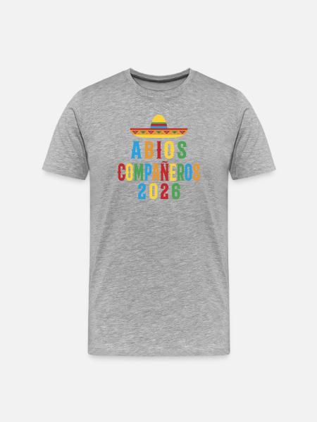 Abi 2026 Gymnasium Abitur Geschenkidee - Männer Premium Bio T-Shirt - Grau meliert