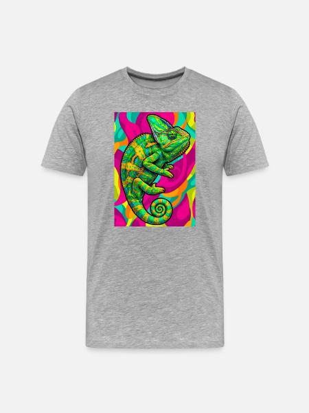 caméléon - T-shirt bio Premium Homme - gris chiné