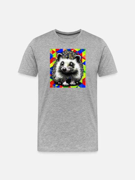 hérisson - T-shirt bio Premium Homme - gris chiné