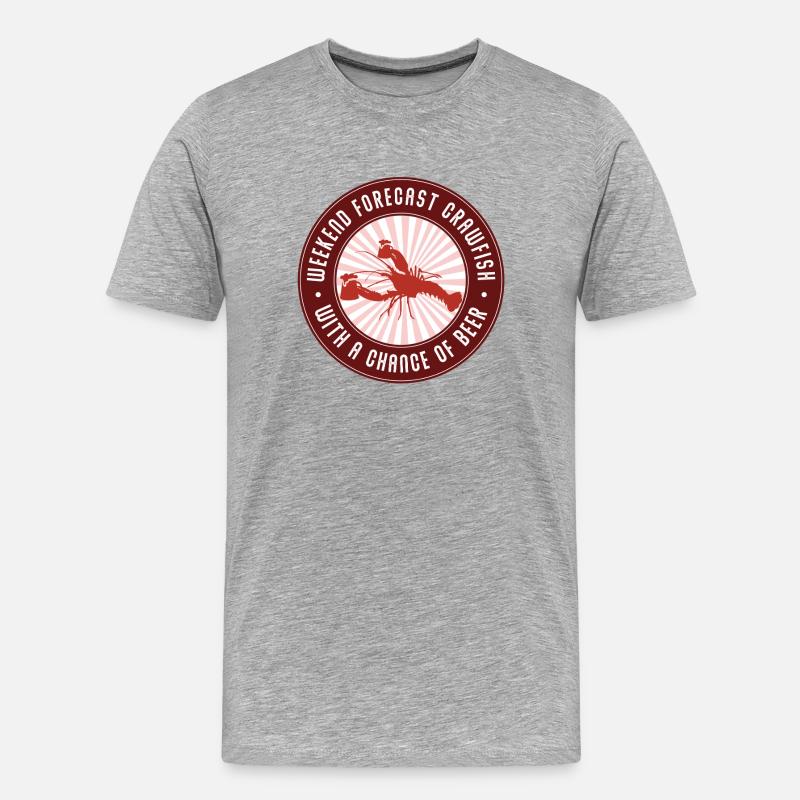 Crawfish Weekend Bierchance - Männer Premium Bio T-Shirt - Grau meliert