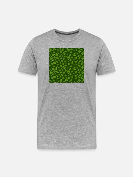 Shamrock Pattern - Men's Premium Organic T-Shirt - heather grey