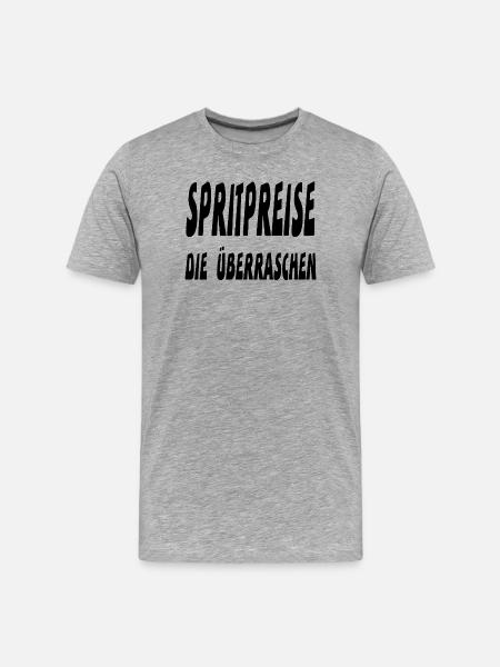 Benzin - Männer Premium Bio T-Shirt - Grau meliert
