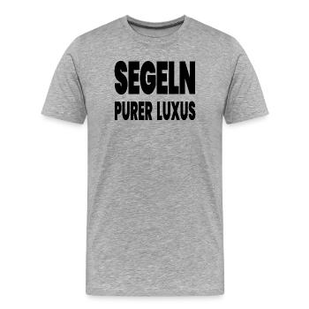 Segeln - Männer Premium Bio T-Shirt - Grau meliert - Vorne - Damien (186cm)