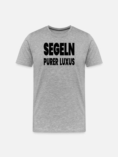 Segeln - Männer Premium Bio T-Shirt - Grau meliert