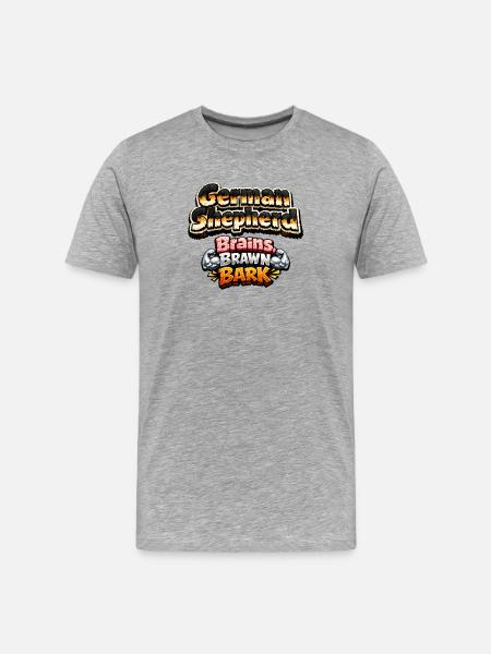 German Shepherd: Intelligent Power - Men's Premium Organic T-Shirt - heather grey