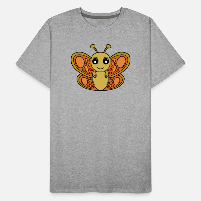 Papillon Chibi Ensoleillé T-shirt bio Premium Homme