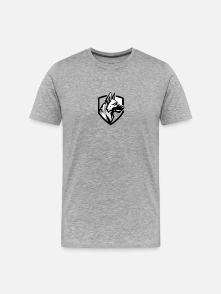 Shepherd Coat of Arms Security - Men's Premium Organic T-Shirt - heather grey