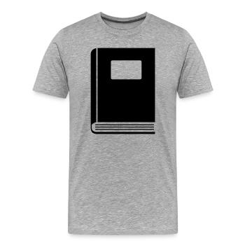 Geschlossenes Buch - Männer Premium Bio T-Shirt - Grau meliert - Vorne - Damien (186cm)