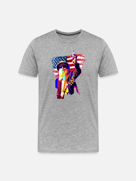 US Rock Sound Pop Art - Men's Premium Organic T-Shirt - heather grey