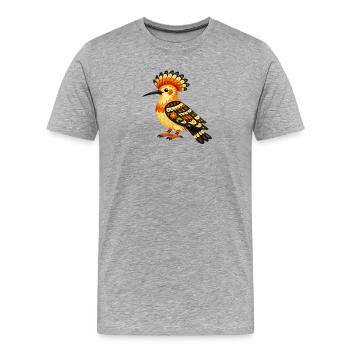 Colorful Dudek in Folk Style - Men's Premium Organic T-Shirt - heather grey - Front - Damien (186cm)