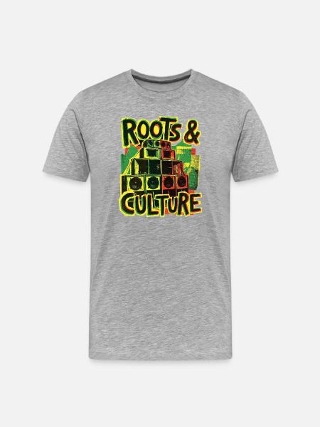 Roots Reggae Dub - Men's Premium Organic T-Shirt - heather grey