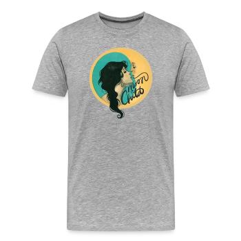 Mondbeschienene Umarmung - Männer Premium Bio T-Shirt - Grau meliert - Vorne - Damien (186cm)