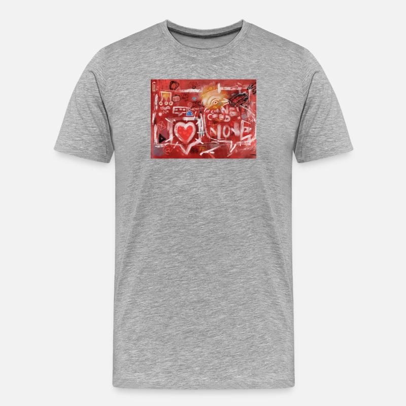 Connected-Alone-Severino-Canepa - Männer Premium Bio T-Shirt - Grau meliert