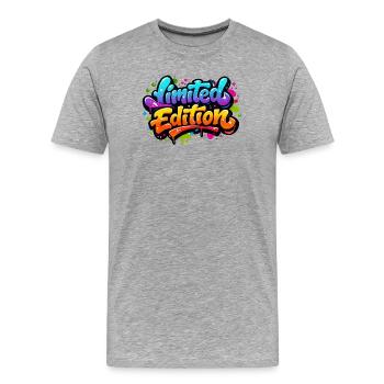 limited-edition - Männer Premium Bio T-Shirt - Grau meliert - Vorne - Damien (186cm)