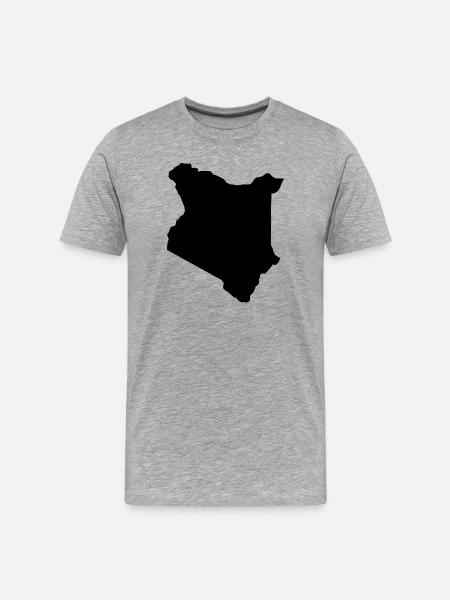 Kenya map - Men's Premium Organic T-Shirt - heather grey