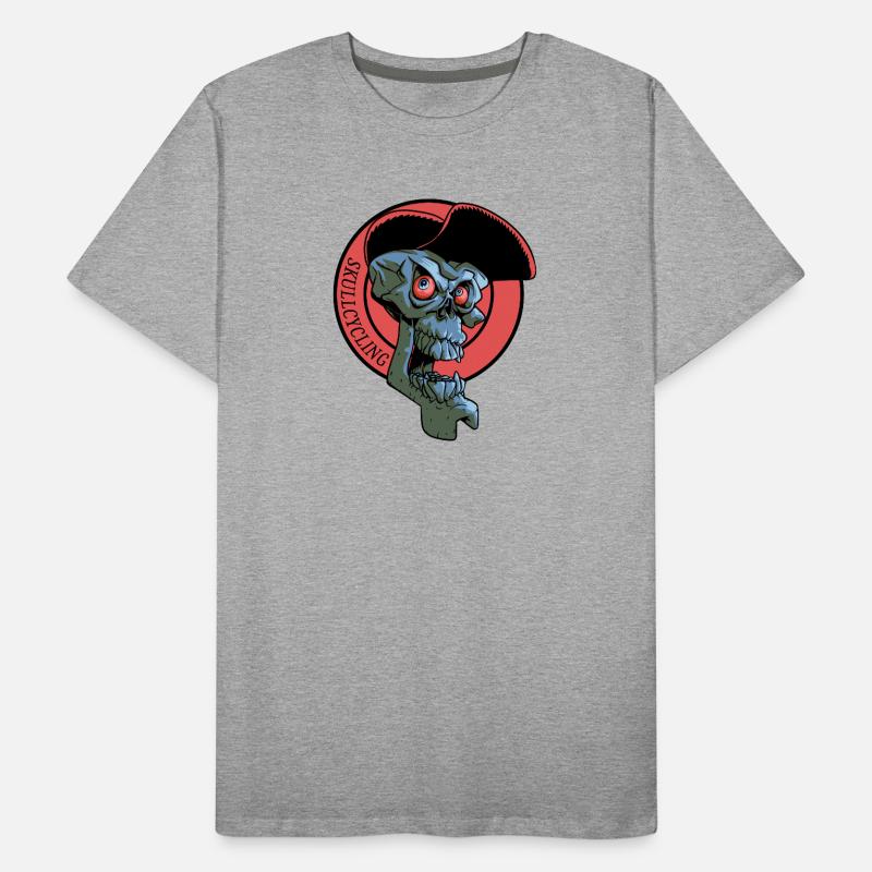 Lachender Radfahrerschädel Männer Premium Bio T-Shirt