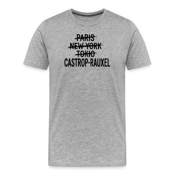 Castrop-Rauxel, Ruhrpott, Chemise de la Ville de la région de la Ruhr - T-shirt bio Premium Homme - gris chiné - Devant - Damien (186cm)