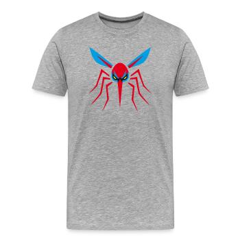 Moustique, Moustique, Insecte, Mal - T-shirt bio Premium Homme - gris chiné - Devant - Damien (186cm)