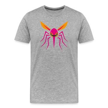 Moustique, Moustique, Insecte, Mal - T-shirt bio Premium Homme - gris chiné - Devant - Damien (186cm)