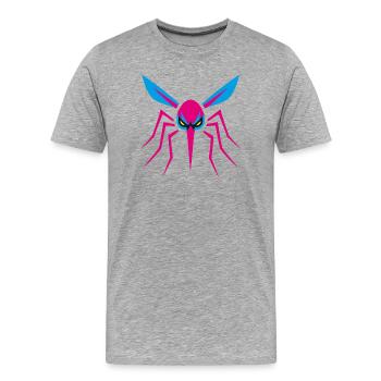 Moustique, Moustique, Insecte, Mal - T-shirt bio Premium Homme - gris chiné - Devant - Damien (186cm)