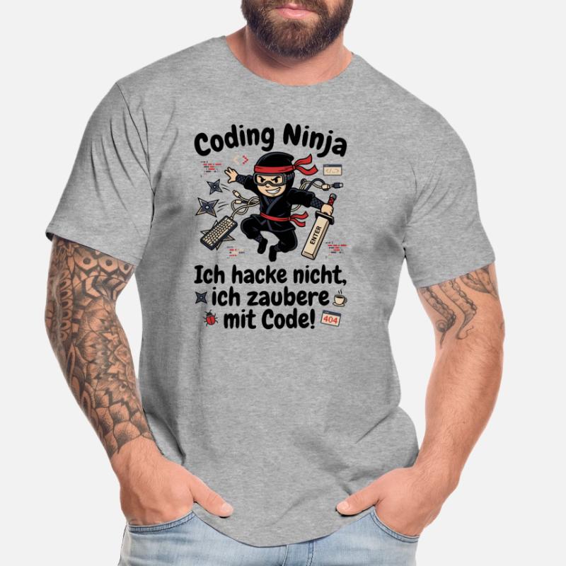 Coder Ninja Programmierer Humor Männer Premium Bio T-Shirt