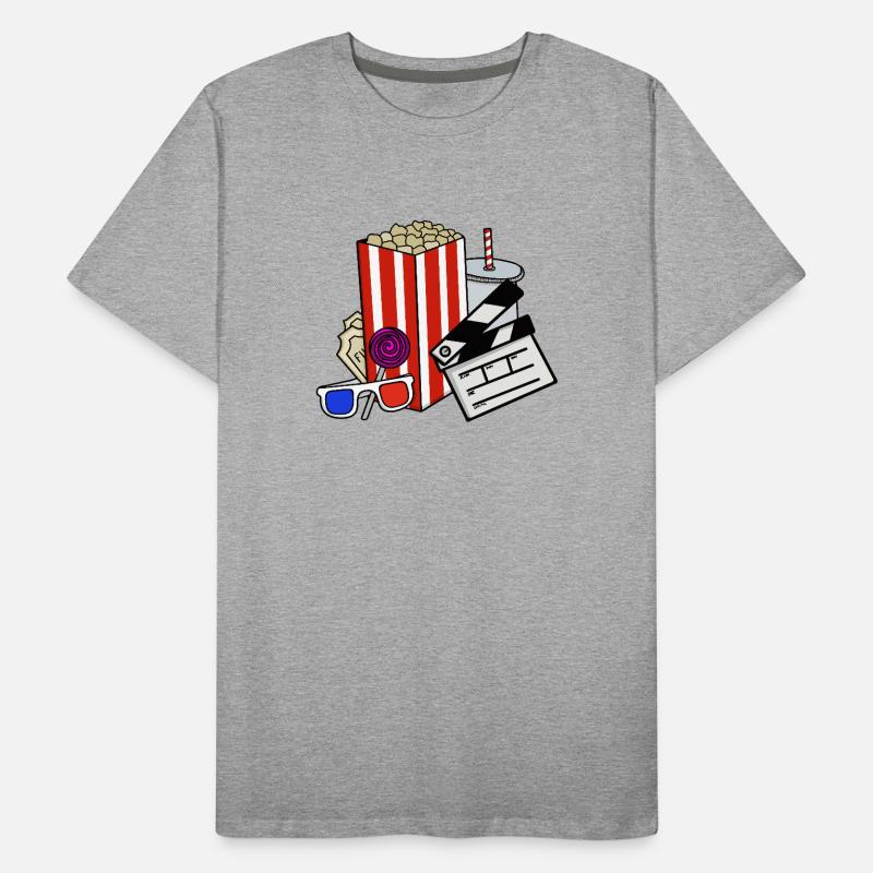 Collage de Snacks de Cinéma Rétro T-shirt bio Premium Homme