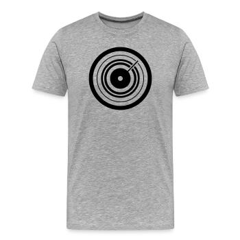 Target Arrow Dart Icon - Men's Premium Organic T-Shirt - heather grey - Front - Damien (186cm)