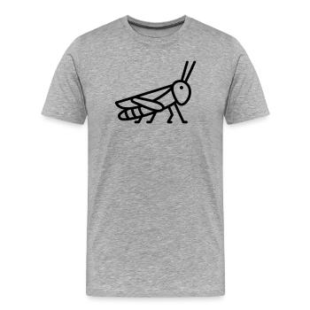 grasshopper - Men's Premium Organic T-Shirt - heather grey - Front - Damien (186cm)