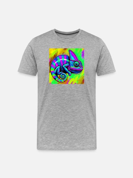 chameleon - Men's Premium Organic T-Shirt - heather grey