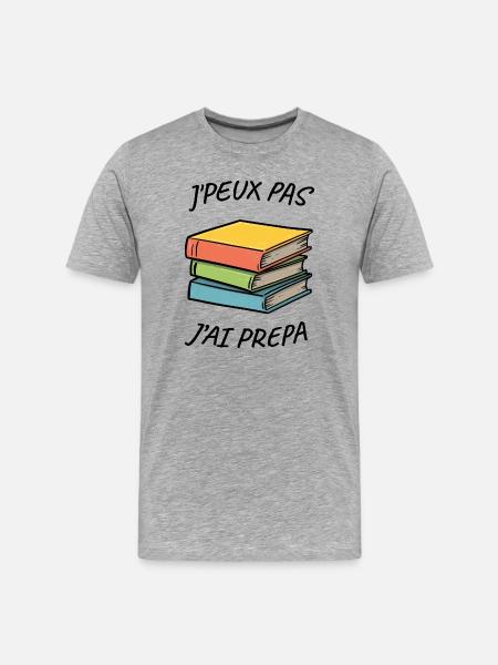 J'peux pas j'ai prépa - T-shirt bio Premium Homme - gris chiné