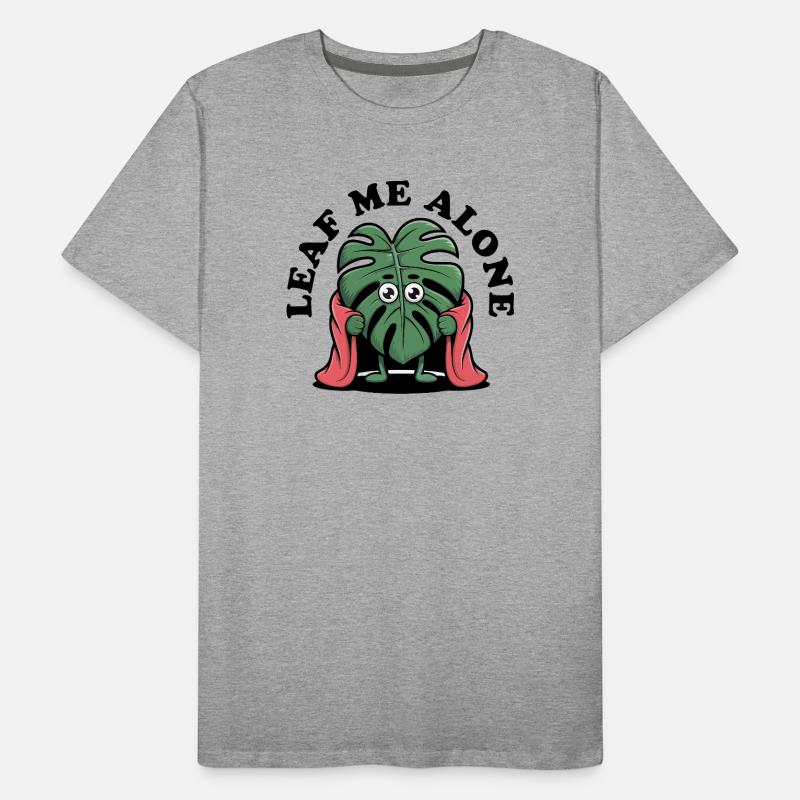 Leave Me Alone Monstera Hero, Leaf with Cape Men's Premium Organic T-Shirt