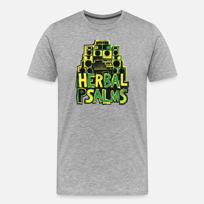 Dub Reggae Herbal Psalms - Männer Premium Bio T-Shirt - Grau meliert